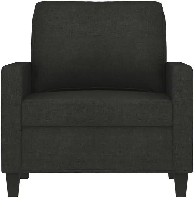 Alt view image 3 of 7 - vidaXL Sofa Chair Upholstered Single Sofa Chair for Living Room Black Fabric