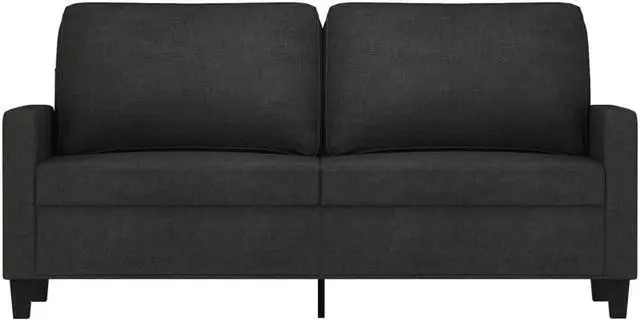 Alt view image 3 of 7 - vidaXL Sofa Accent Loveseat Couch 2 Seater Sofa Living Room Seating Black Fabric