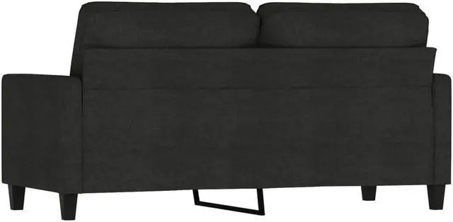 Alt view image 5 of 7 - vidaXL Sofa Accent Loveseat Couch 2 Seater Sofa Living Room Seating Black Fabric
