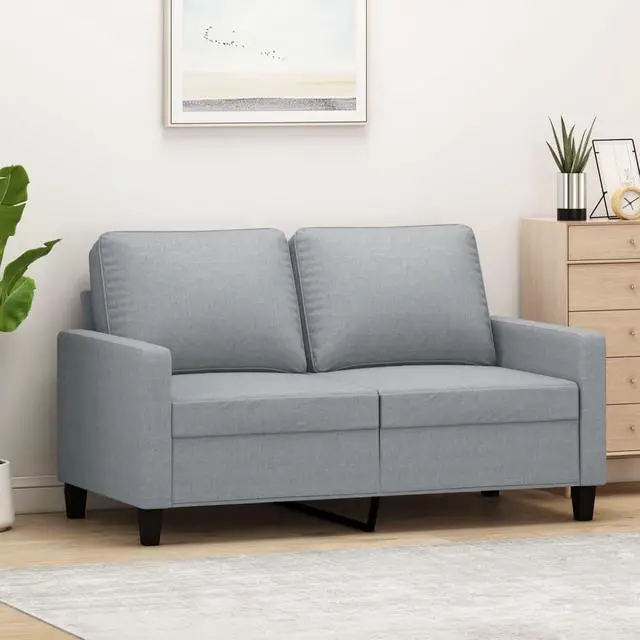 Main image of vidaXL Sofa Accent Loveseat Couch Sofa Living Room Seating Light Gray Fabric