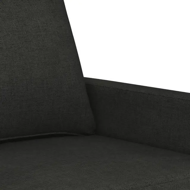 Alt view image 6 of 7 - vidaXL Sofa Accent Loveseat Couch 2 Seater Sofa Living Room Seating Black Fabric
