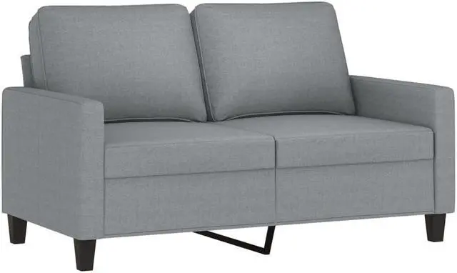 Alt view image 2 of 7 - vidaXL Sofa Accent Loveseat Couch Sofa Living Room Seating Light Gray Fabric