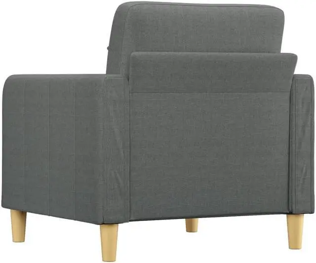 Alt view image 5 of 7 - vidaXL Sofa Upholstered Accent Single Sofa Chair with Pillow Dark Gray Fabric
