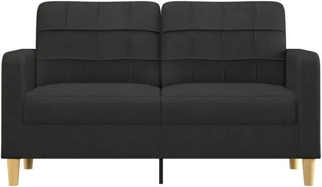 Alt view image 3 of 7 - vidaXL Sofa Accent Upholstered Loveseat Couch Lounge Sofa Settee Black Fabric