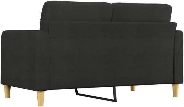 Alt view image 5 of 7 - vidaXL Sofa Accent Upholstered Loveseat Couch Lounge Sofa Settee Black Fabric
