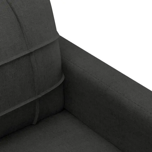 Alt view image 6 of 7 - vidaXL Sofa Accent Upholstered Loveseat Couch Lounge Sofa Settee Black Fabric