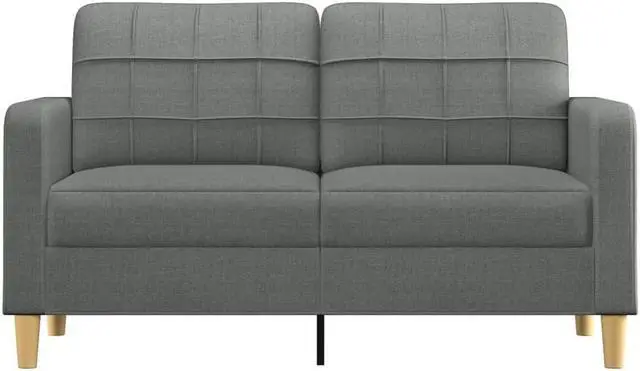 Alt view image 3 of 7 - vidaXL Sofa Accent Upholstered Loveseat Couch Sofa Settee Dark Gray Fabric