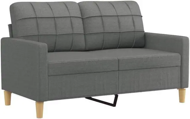 Alt view image 2 of 7 - vidaXL Sofa Accent Upholstered Loveseat Couch Sofa Settee Dark Gray Fabric