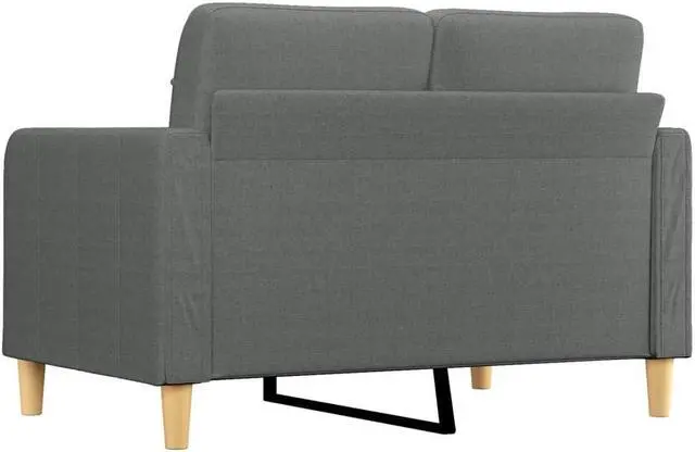 Alt view image 5 of 7 - vidaXL Sofa Accent Upholstered Loveseat Couch Sofa Settee Dark Gray Fabric
