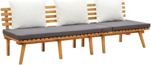 Alt view image 7 of 7 - vidaXL Sofa Bed Convertible Sleeper Sectional Sofa Bed Fabric Black and Gray