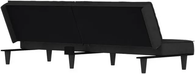 Alt view image 5 of 6 - vidaXL Sleeper Sofa Couch Recliner Loveseat Folding Daybed Dark Gray Velvet