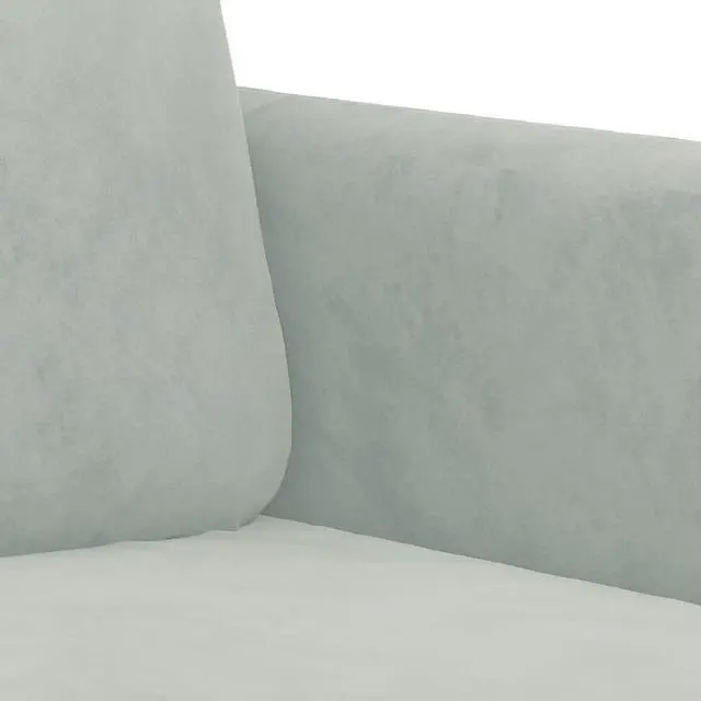 Alt view image 6 of 7 - vidaXL Sofa Accent Upholstered 3-Seater Couch Sofa Armchair Light Gray Velvet