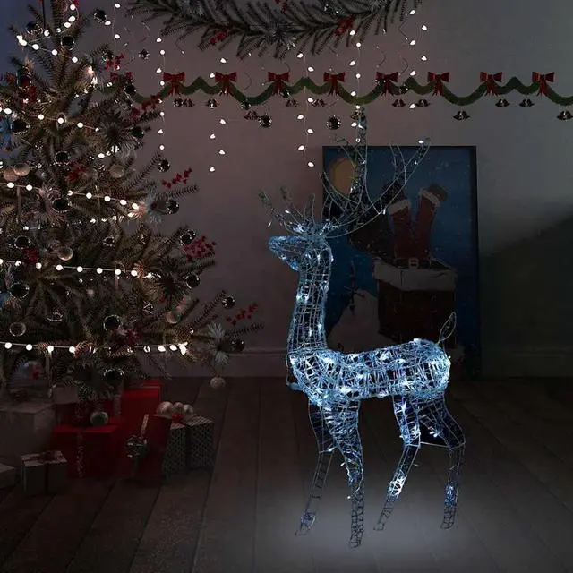 Alt view image 17 of 17 - vidaXL Reindeer Christmas Decoration LEDs Pre-Lit Christmas Lighting Cold White