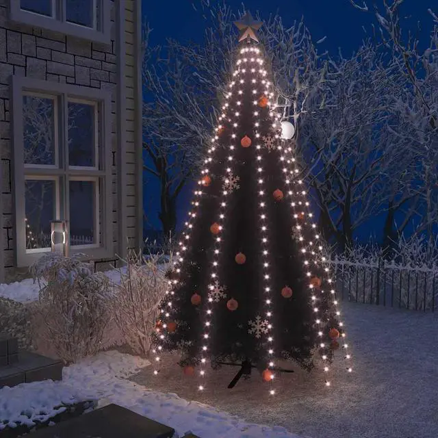 Alt view image 10 of 14 - vidaXL Tree Light Xmas Tree Lights for Indoor and Outdoor LED Net Light 118.1"