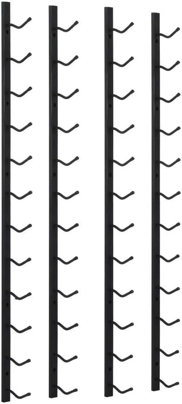 Alt view image 12 of 15 - vidaXL Wall Mounted Wine Racks for 12 Bottles 2 pcs Black Iron
