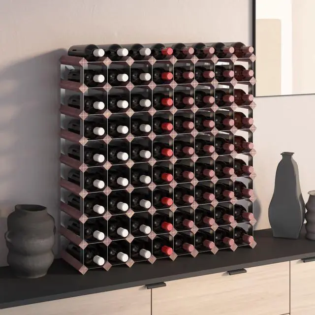 Main image of vidaXL Wine Rack for 72 Bottles Wine Bottle Holder Rack Brown Solid Wood Pine