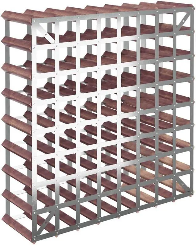 Alt view image 5 of 7 - vidaXL Wine Rack for 72 Bottles Wine Bottle Holder Rack Brown Solid Wood Pine