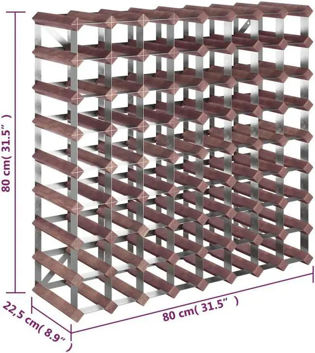 Alt view image 4 of 7 - vidaXL Wine Rack for 72 Bottles Wine Bottle Holder Rack Brown Solid Wood Pine