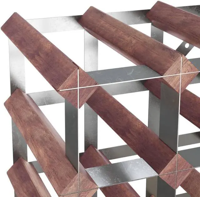 Alt view image 7 of 7 - vidaXL Wine Rack for 72 Bottles Wine Bottle Holder Rack Brown Solid Wood Pine