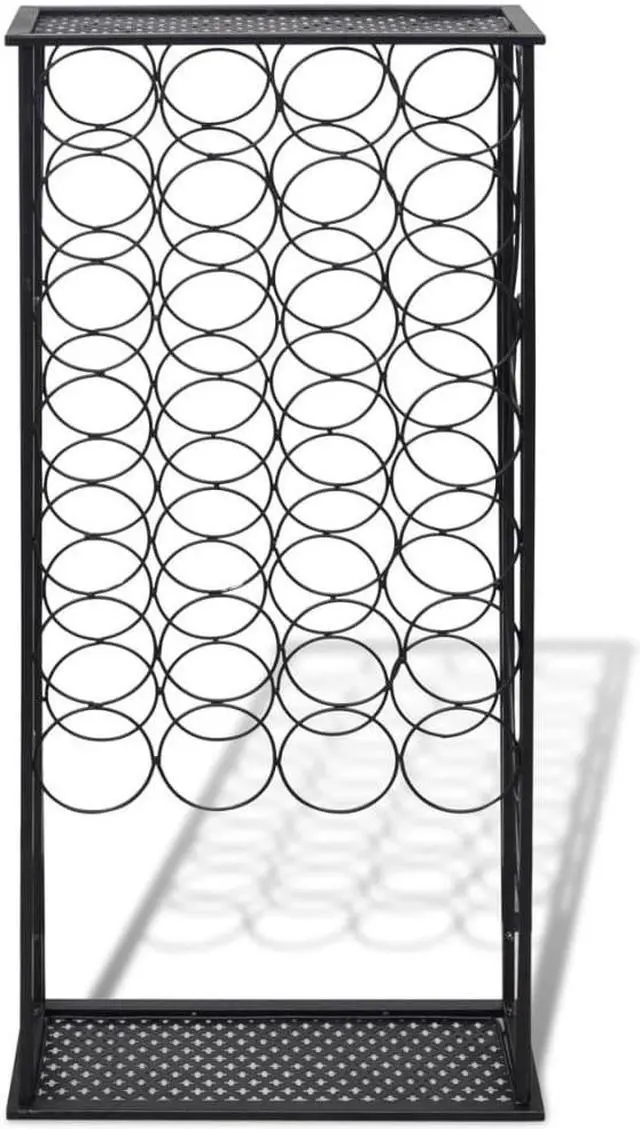 Alt view image 18 of 18 - vidaXL Wine Rack Wine Bottle Holder for 28 Bottles Floor Wine Cabinet Metal