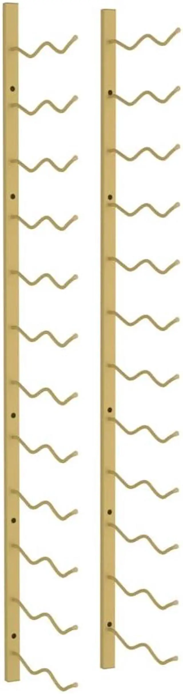 Alt view image 2 of 6 - vidaXL Wall Mounted Wine Rack for 24 Bottles Wall Wine Rack Shelf Gold Iron