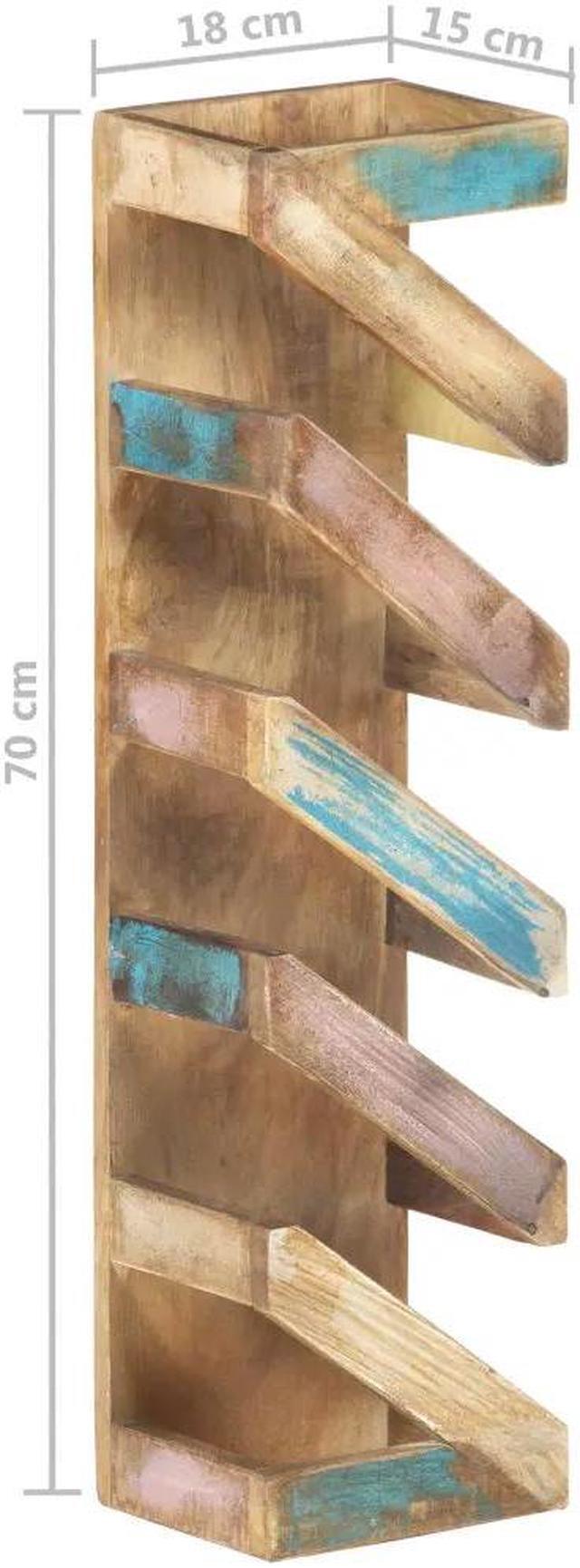 Alt view image 14 of 17 - vidaXL Wine Rack for 5 Bottles Solid Reclaimed Wood