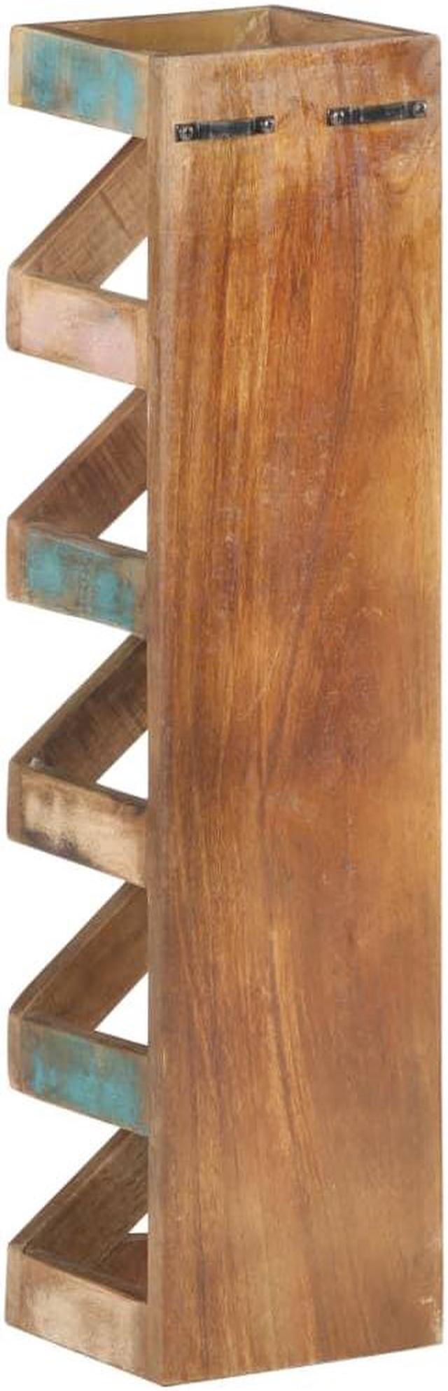 Alt view image 15 of 17 - vidaXL Wine Rack for 5 Bottles Solid Reclaimed Wood