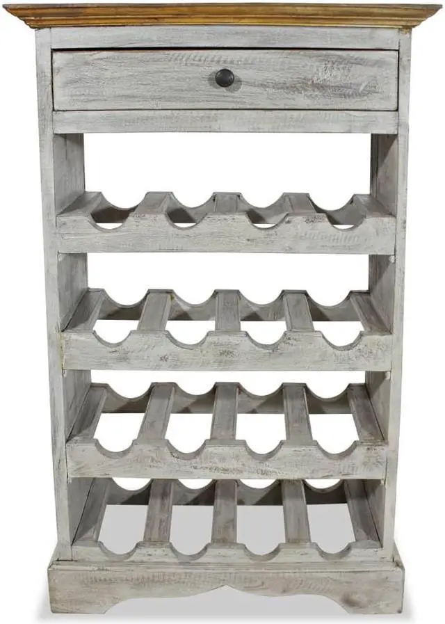 Alt view image 13 of 13 - vidaXL Wine Rack for 12 Bottles Floor Wine Cabinet Holder Solid Reclaimed Wood