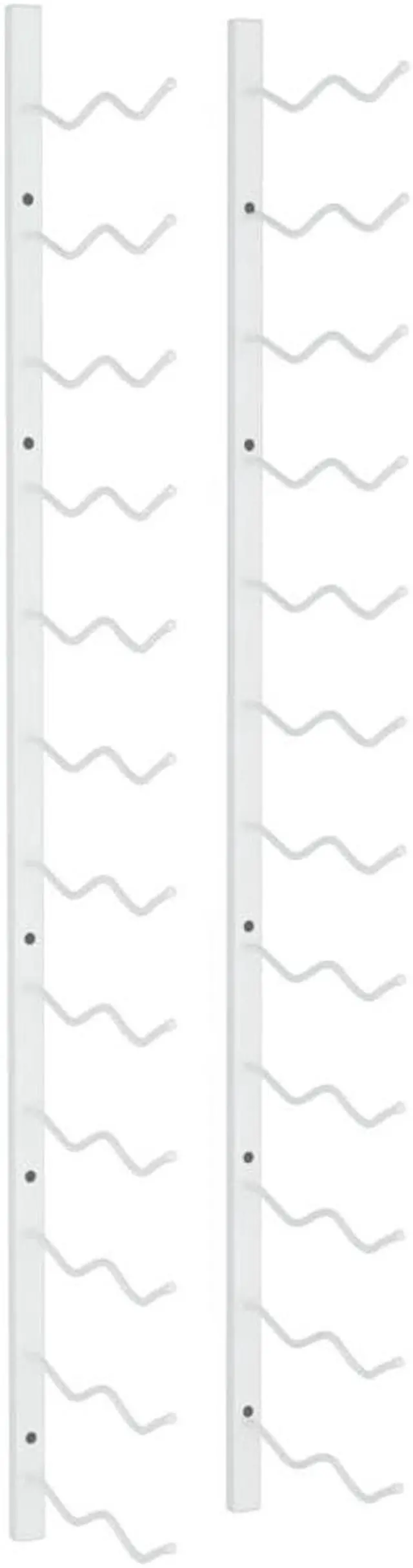Alt view image 2 of 6 - vidaXL Wall Mounted Wine Rack for 24 Bottles Wall Wine Rack Shelf White Iron