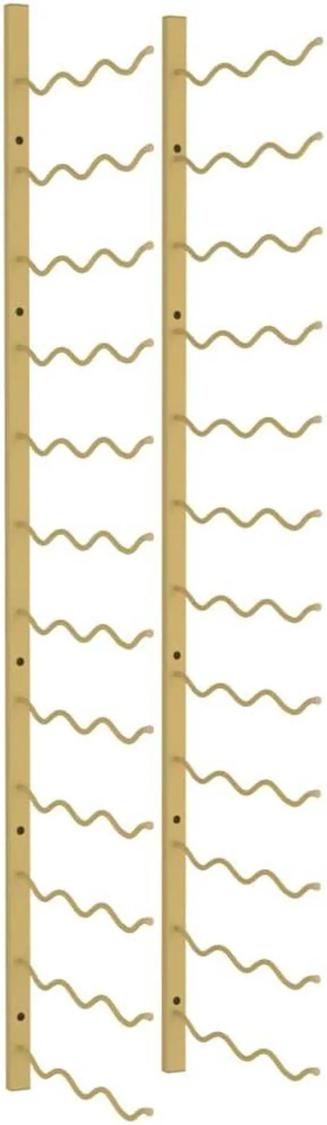 Alt view image 2 of 6 - vidaXL Wall Mounted Wine Rack for 36 Bottles Wall Wine Rack Shelf Gold Iron