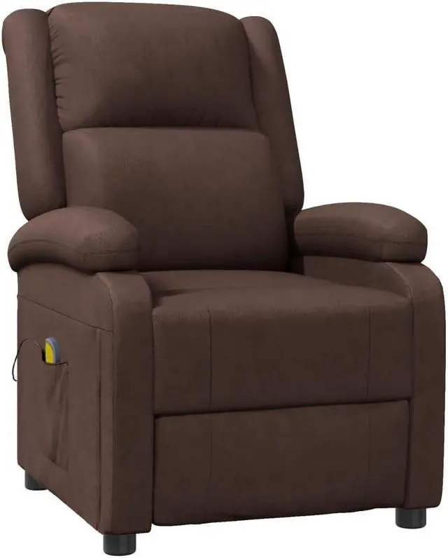 Alt view image 2 of 7 - vidaXL Massage Chair Adjustable Reclining Seating Furniture Brown Faux Leather