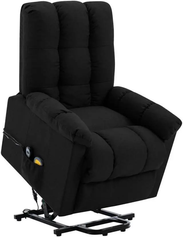 Main image of vidaXL Power Lift Recliner Electric Lift Chair for Home Theater Black Fabric