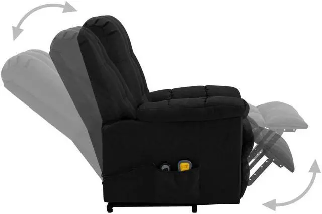 Alt view image 2 of 6 - vidaXL Power Lift Recliner Electric Lift Chair for Home Theater Black Fabric