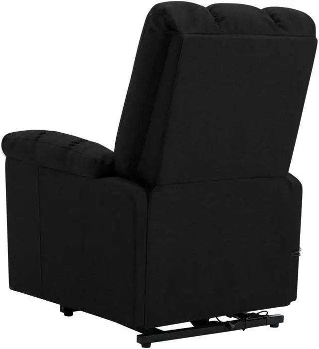 Alt view image 4 of 6 - vidaXL Power Lift Recliner Electric Lift Chair for Home Theater Black Fabric