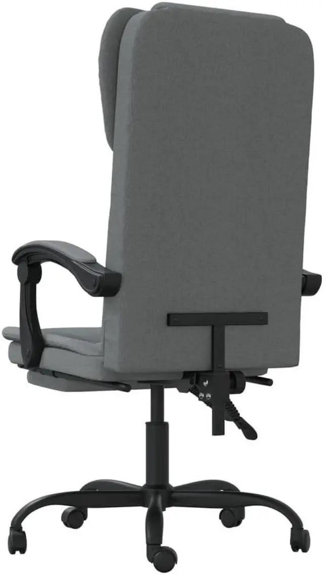 Alt view image 8 of 10 - vidaXL Reclining Office Chair Dark Gray Fabric