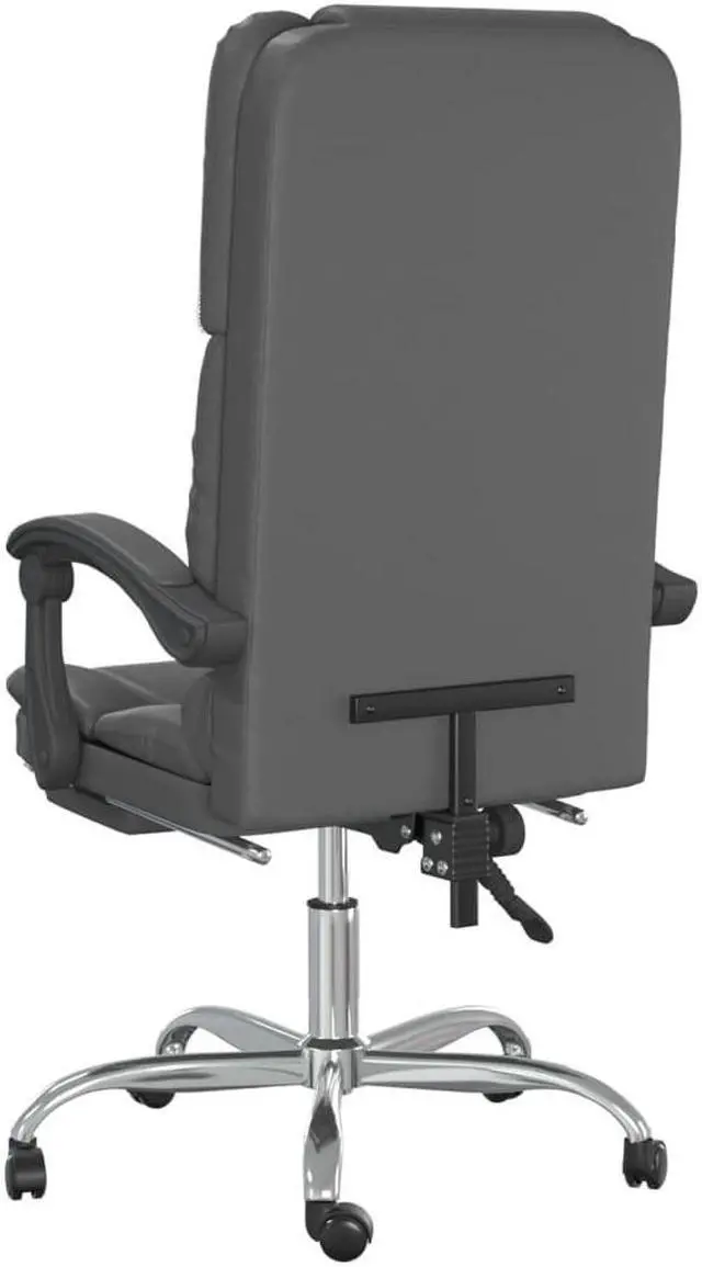 Alt view image 8 of 9 - vidaXL Massage Reclining Office Chair Gray Faux Leather