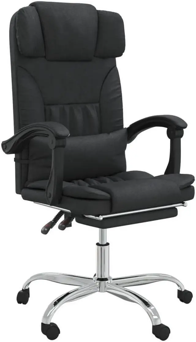 Alt view image 5 of 10 - vidaXL Massage Reclining Office Chair Black Faux Leather