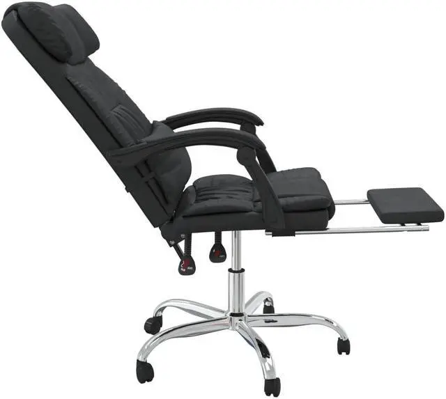 Alt view image 10 of 10 - vidaXL Massage Reclining Office Chair Black Faux Leather