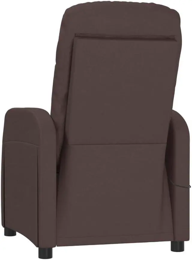 Alt view image 5 of 7 - vidaXL Massage Chair Adjustable Reclining Seating Furniture Dark Brown Fabric