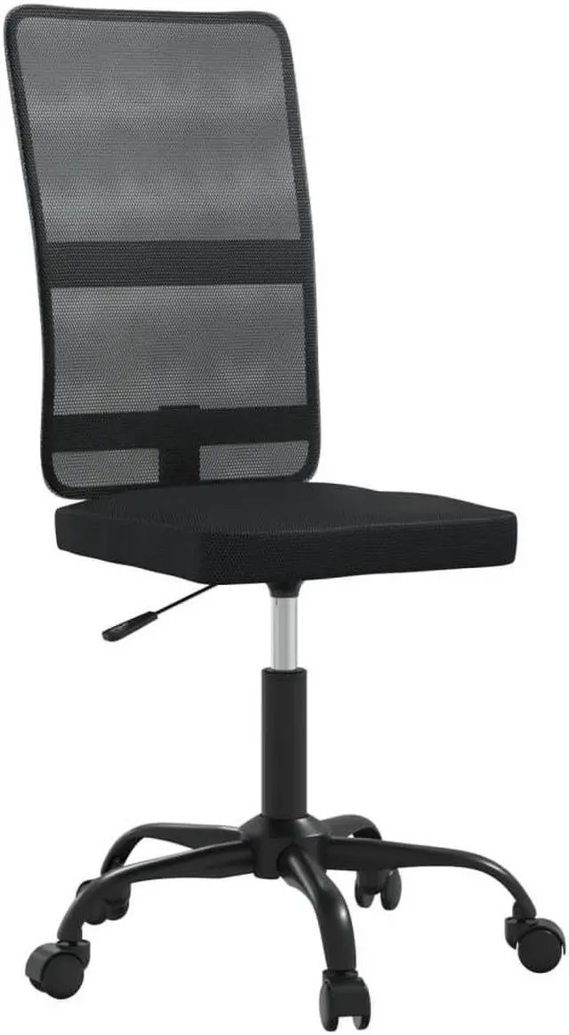 Alt view image 2 of 7 - vidaXL Office Chair Adjustable Rolling Computer Desk Chair Black Mesh Fabric