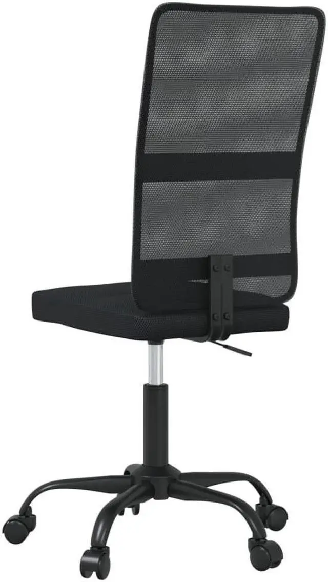 Alt view image 5 of 7 - vidaXL Office Chair Adjustable Rolling Computer Desk Chair Black Mesh Fabric