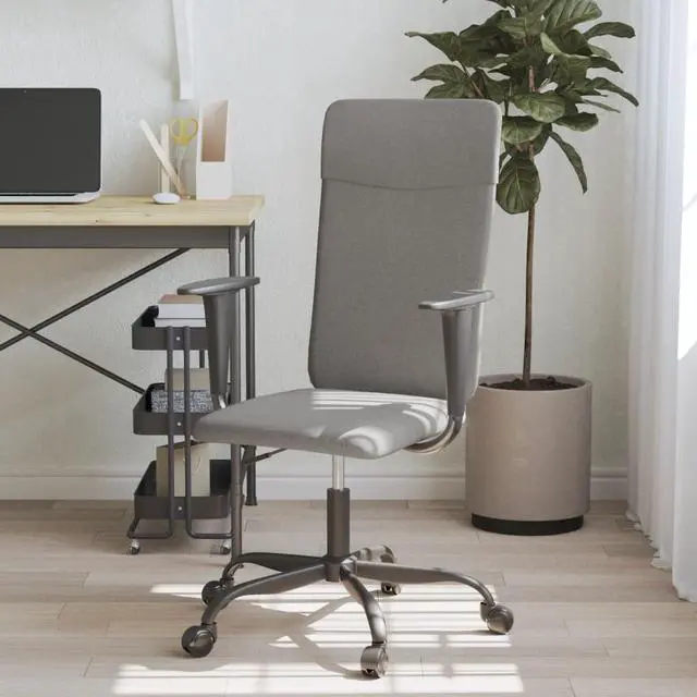 Main image of vidaXL Office Chair Height Adjustable Computer Desk Chair Dark Gray Fabric