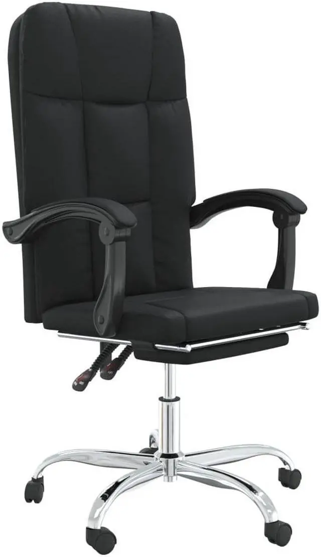 Alt view image 5 of 10 - vidaXL Reclining Office Chair Black Faux Leather