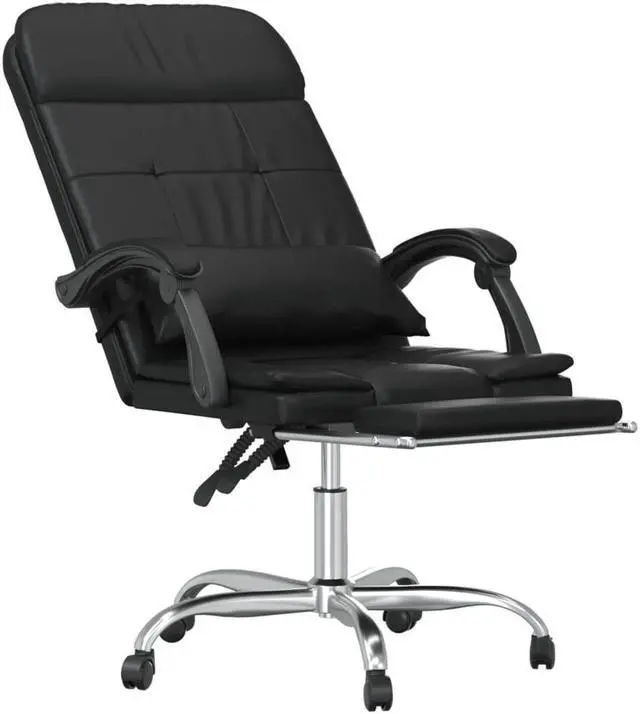 Alt view image 8 of 9 - vidaXL Massage Reclining Office Chair Black Faux Leather