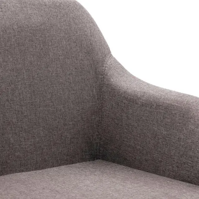 Alt view image 5 of 6 - vidaXL Office Chair Swivel Office Chair with Wheels and Arms Taupe Fabric