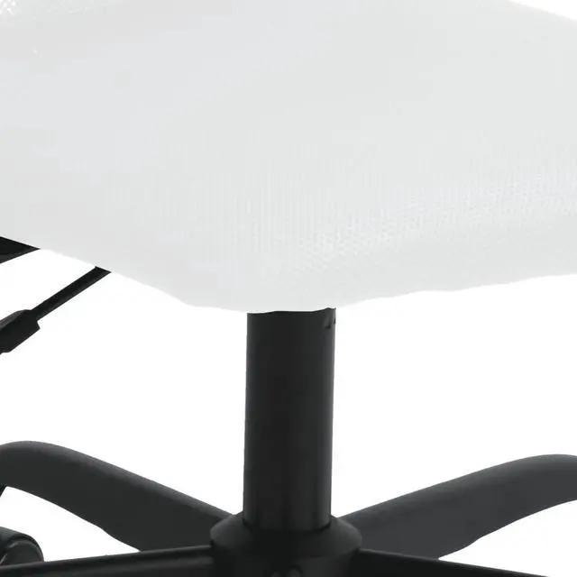 Alt view image 7 of 7 - vidaXL Office Chair Height Adjustable Seat White Mesh Fabric and Faux Leather
