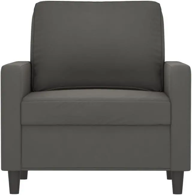Alt view image 13 of 17 - vidaXL Sofa Chair Dark Gray 23.6" Velvet