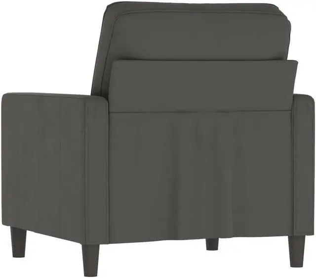 Alt view image 15 of 17 - vidaXL Sofa Chair Dark Gray 23.6" Velvet