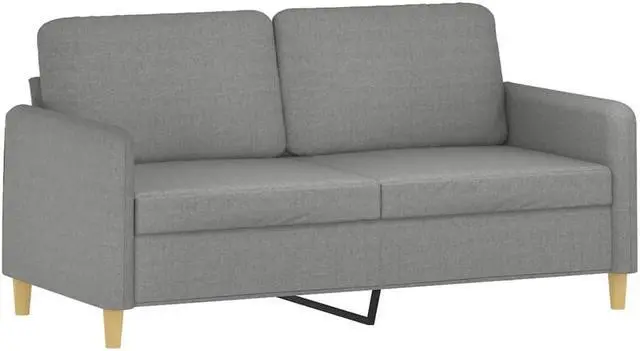 Alt view image 10 of 15 - vidaXL 2-Seater Sofa Dark Gray 55.1" Fabric