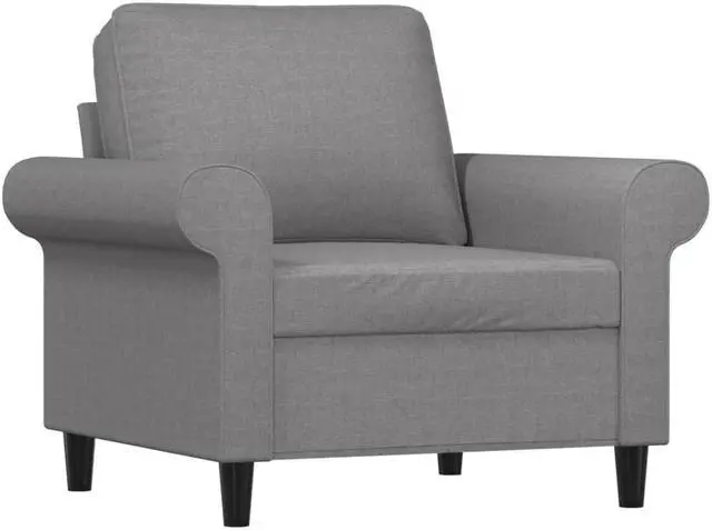 Alt view image 10 of 15 - vidaXL Sofa Chair Light Gray 23.6" Fabric